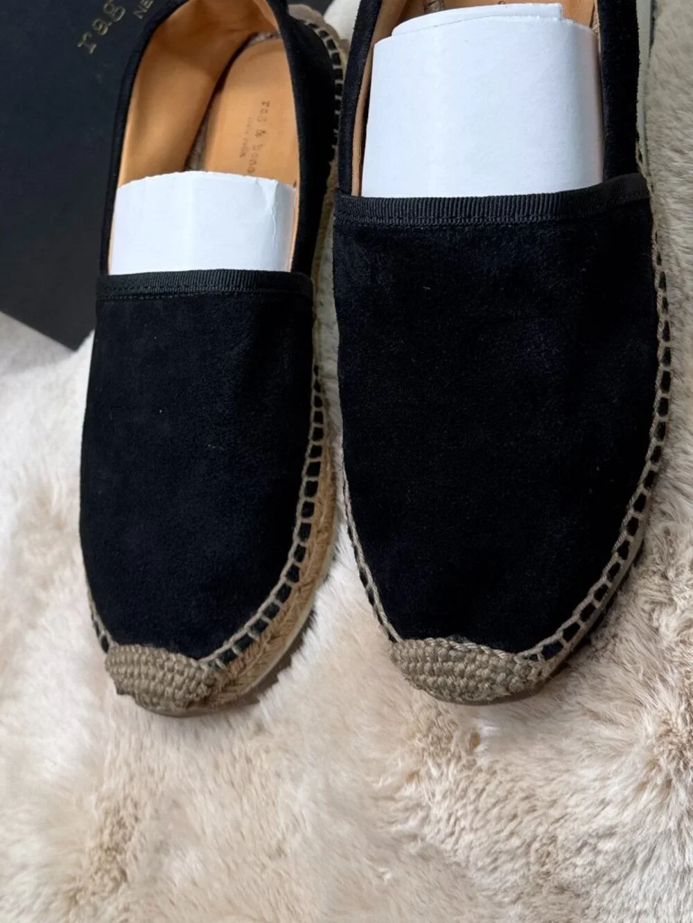 Rag & Bone Black Suede Espadrille Sneaker Loafers